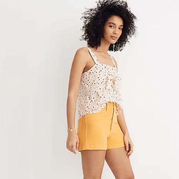 Madewell | Twist Knot Tie-Front Cami Top in Terrazzo Confetti Print Size 12 - Picture 3 of 11